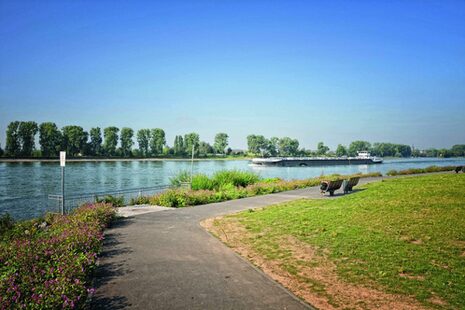 Fußgängerweg am Rhein